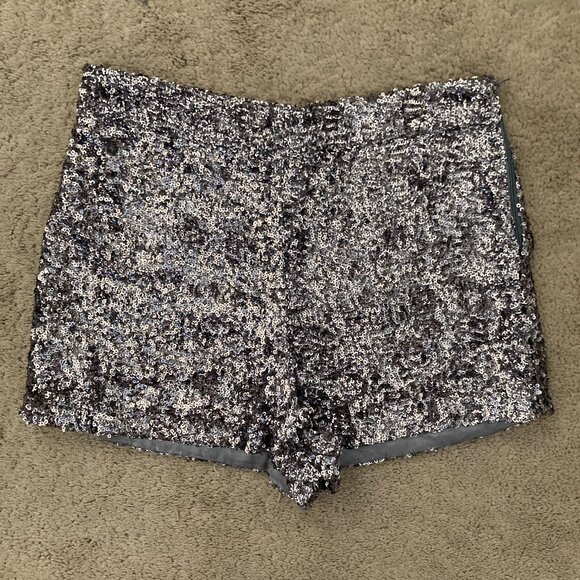 Forever 21 grey sequin shorts size small - Picture 1 of 3